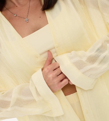Сорочка Luxe Drape Жовта | Showroom By Nona — зображення 2