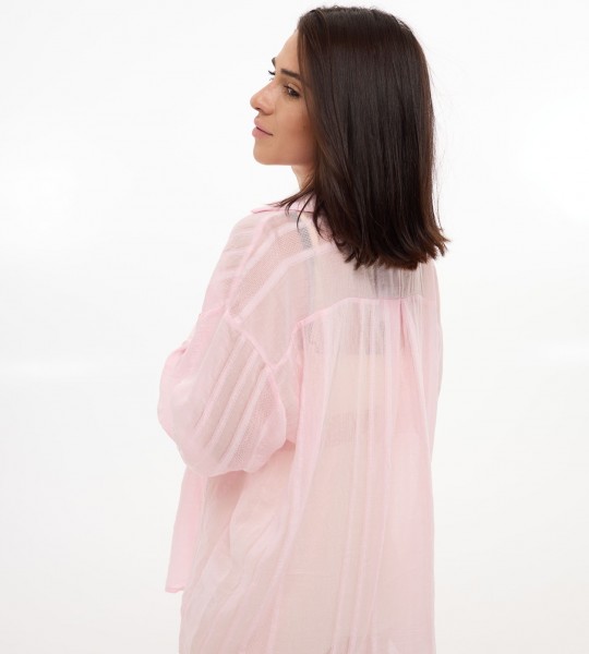 Сорочка Luxe Drape Рожева | Showroom By Nona — зображення 4