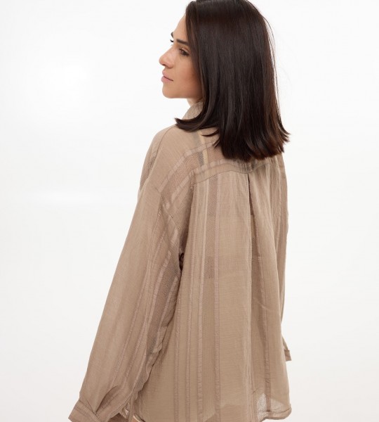 Сорочка Luxe Drape Мокко | Showroom By Nona — зображення 3