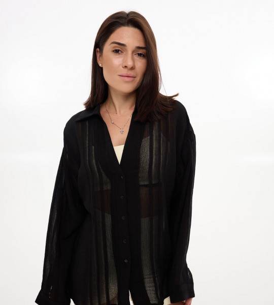 Сорочка Luxe Drape Чорна