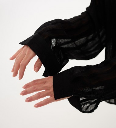 Сорочка Luxe Drape Чорна | Showroom By Nona — зображення 4