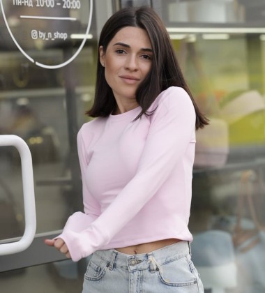 Лонгслів Smooth Touch Powder Pink | Showroom By Nona — зображення 3