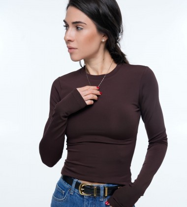 Лонгслів Smooth Touch Chocolate | Showroom By Nona