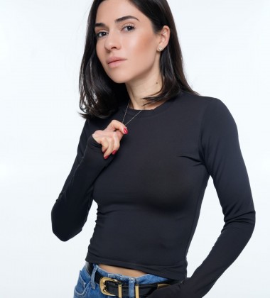 Лонгслів Smooth Touch Black | Showroom By Nona