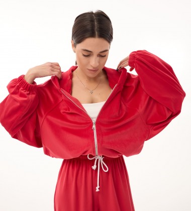 Костюм Velour Style Червоний | Showroom By Nona — зображення 6