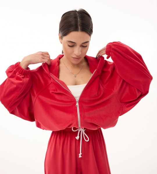 Костюм Velour Style Червоний | Showroom By Nona — зображення 2 Костюм Velour Style Червоний | Showroom By Nona — зображення 2