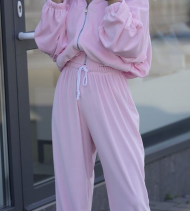 Костюм Velour Style Рожевий | Showroom By Nona — зображення 2