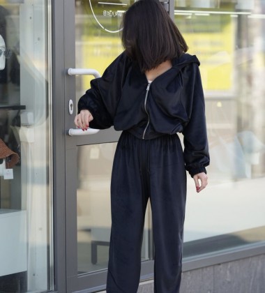 Костюм Velour Style Чорний | Showroom By Nona — зображення 2