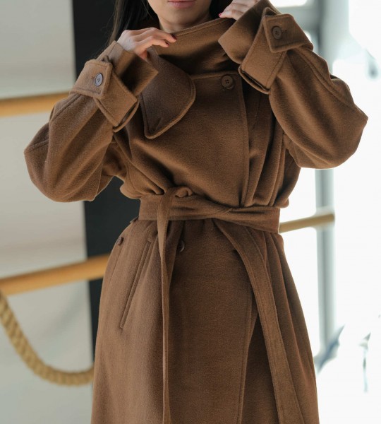 Пальто Contour Шоколад | Showroom By Nona — зображення 2