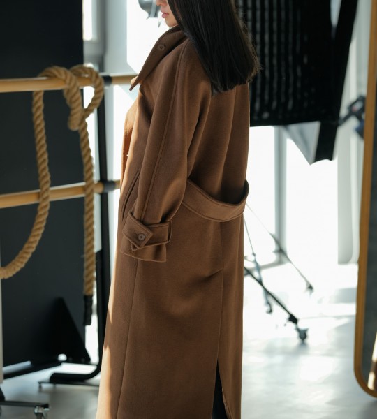 Пальто Contour Шоколад | Showroom By Nona — зображення 4