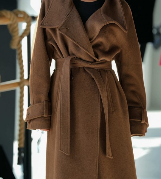 Пальто Contour Шоколад | Showroom By Nona — зображення 5