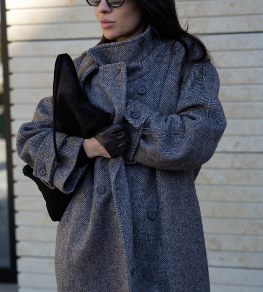 Пальто Signature Шоколад | Showroom By Nona — зображення 5