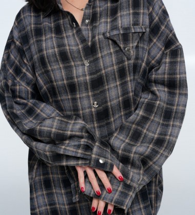 Сорочка Triangle Plaid Graphite | Showroom By Nona — зображення 3
