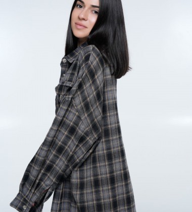 Сорочка Triangle Plaid Graphite | Showroom By Nona — зображення 4