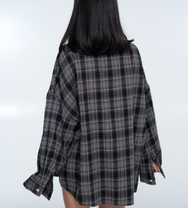 Сорочка Triangle Plaid Graphite | Showroom By Nona — зображення 2