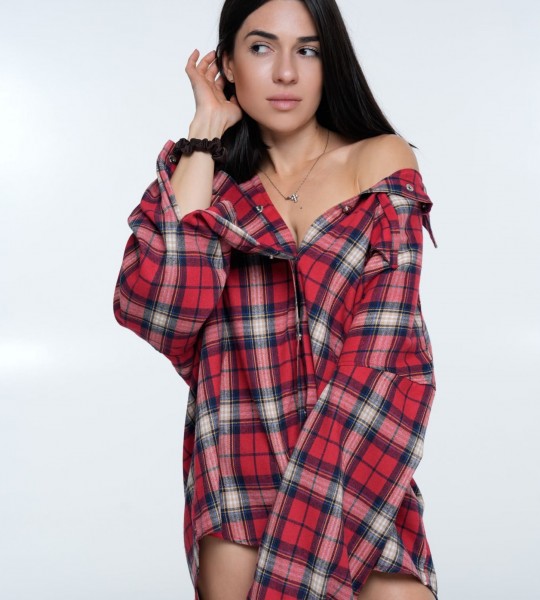Сорочка Triangle Plaid Red