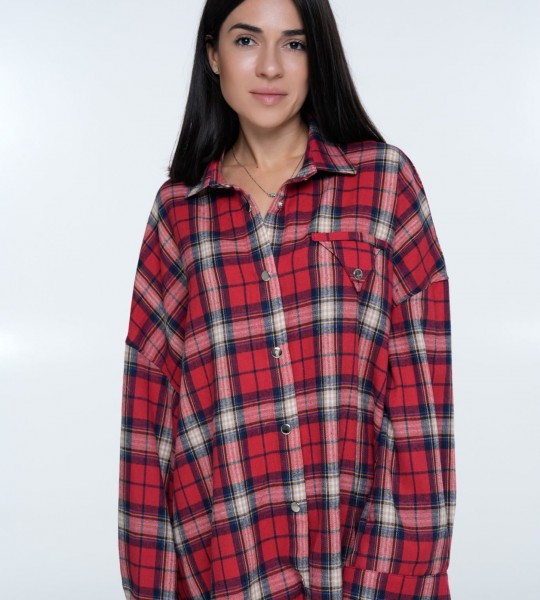 Сорочка Triangle Plaid Red | Showroom By Nona — зображення 3