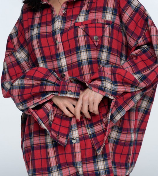 Сорочка Triangle Plaid Red | Showroom By Nona — зображення 2