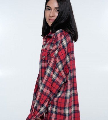 Сорочка Triangle Plaid Red | Showroom By Nona — зображення 4
