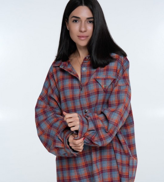 Сорочка Triangle Plaid Blue Rust