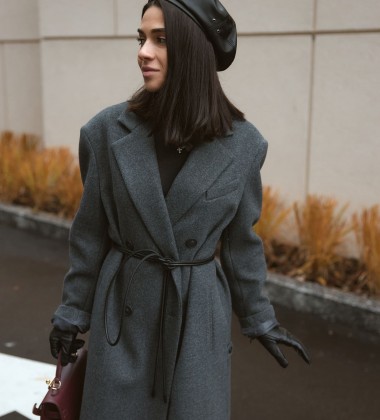 Пальто Couture Line Graphite | Showroom By Nona — зображення 10