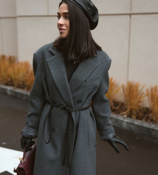 Пальто Couture Line Graphite | Showroom By Nona — зображення 10