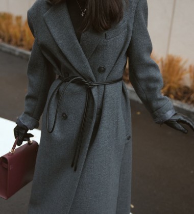 Пальто Couture Line Graphite | Showroom By Nona — зображення 8