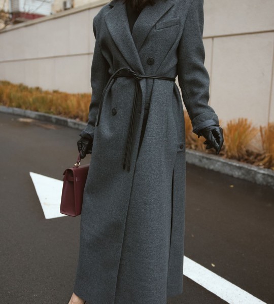 Пальто Couture Line Graphite | Showroom By Nona — зображення 2