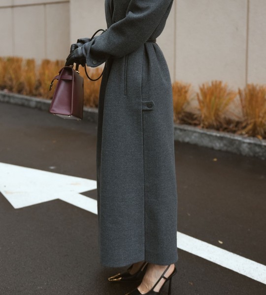 Пальто Couture Line Graphite | Showroom By Nona — зображення 7