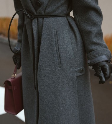 Пальто Couture Line Graphite | Showroom By Nona — зображення 6