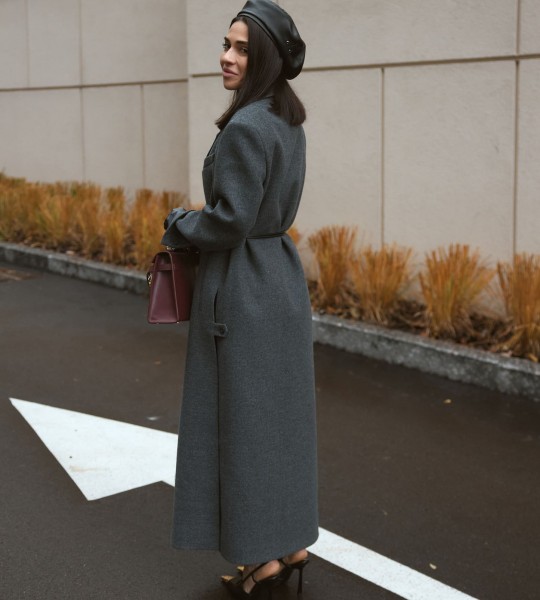 Пальто Couture Line Graphite | Showroom By Nona — зображення 4