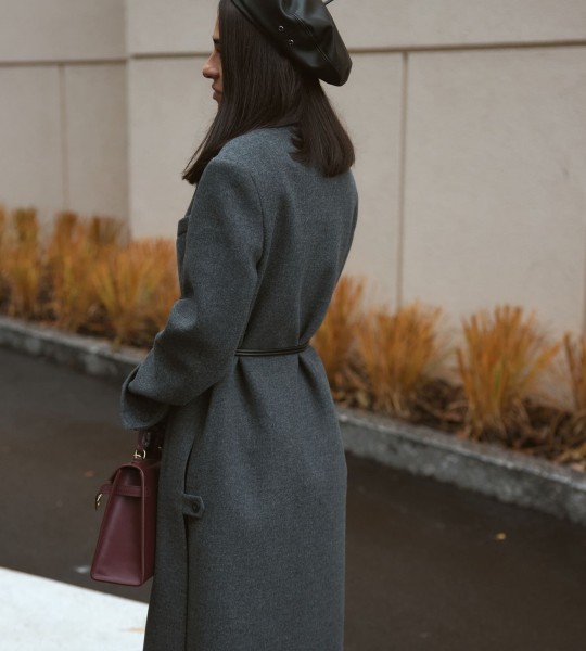 Пальто Couture Line Graphite | Showroom By Nona — зображення 3