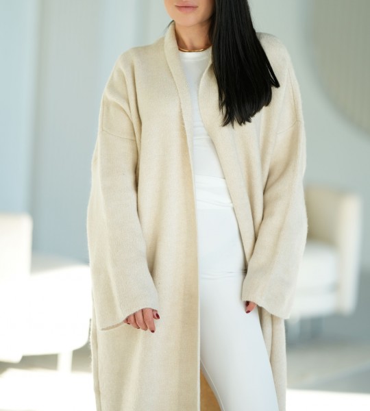 Кардиган Long Warm Knit Беж