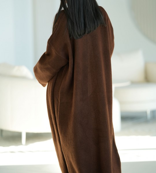 Кардиган Long Warm Knit Шоколад | Showroom By Nona — зображення 6