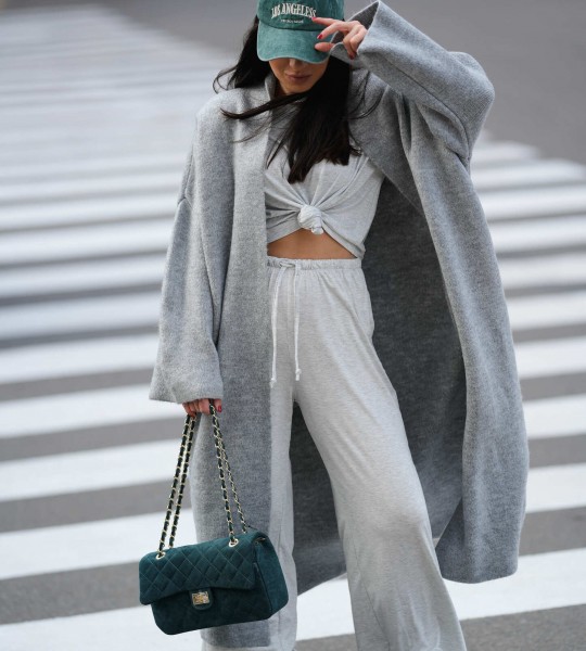 Кардиган Long Warm Knit Сірий