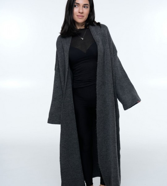 Кардиган Long Warm Knit Графіт