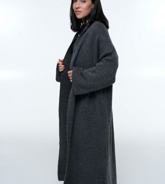 Кардиган Long Warm Knit Графіт | Showroom By Nona — зображення 2