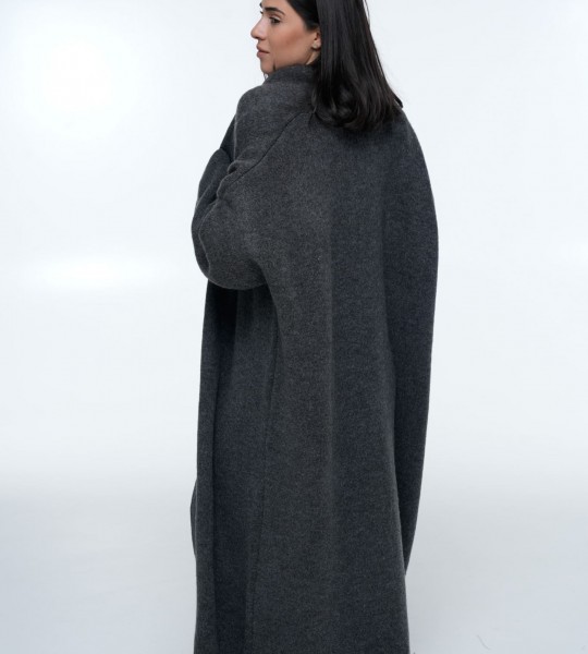 Кардиган Long Warm Knit Графіт | Showroom By Nona — зображення 3