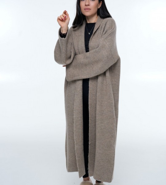 Кардиган Long Warm Knit Тауп