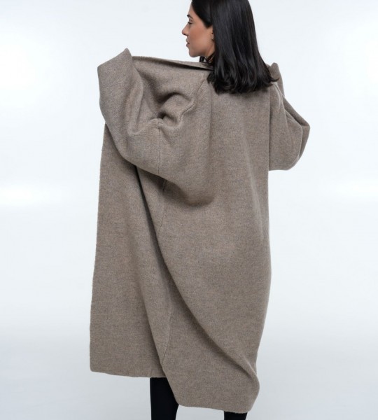 Кардиган Long Warm Knit Тауп | Showroom By Nona — зображення 5