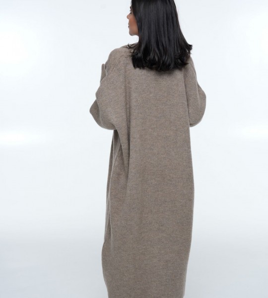 Кардиган Long Warm Knit Тауп | Showroom By Nona — зображення 6