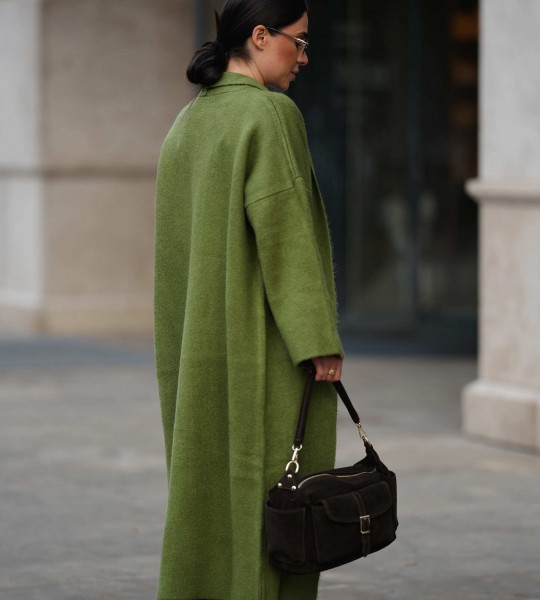 Кардиган Long Warm Knit Зелений | Showroom By Nona — зображення 3 Кардиган Long Warm Knit Зелений | Showroom By Nona — зображення 3