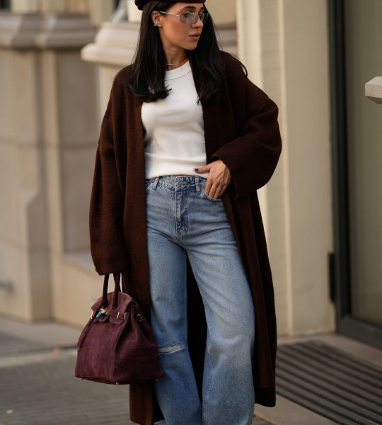 Кардиган Long Warm Knit Шоколад | Showroom By Nona