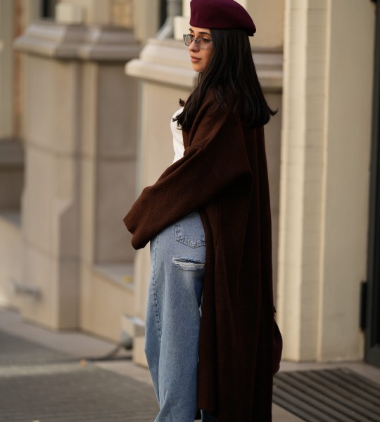 Кардиган Long Warm Knit Шоколад | Showroom By Nona — зображення 3
