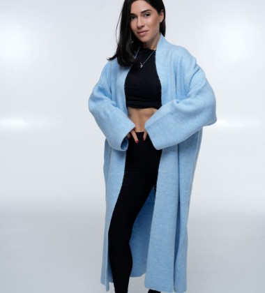 Кардиган Long Warm Knit Blue | Showroom By Nona