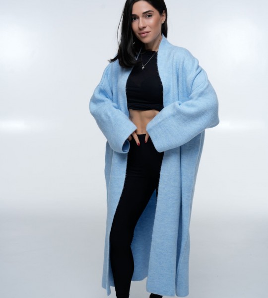 Кардиган Long Warm Knit Blue