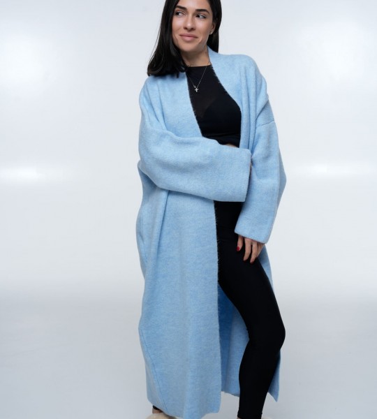Кардиган Long Warm Knit Blue | Showroom By Nona — зображення 2