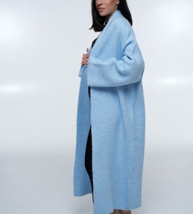 Кардиган Long Warm Knit Blue | Showroom By Nona — зображення 3