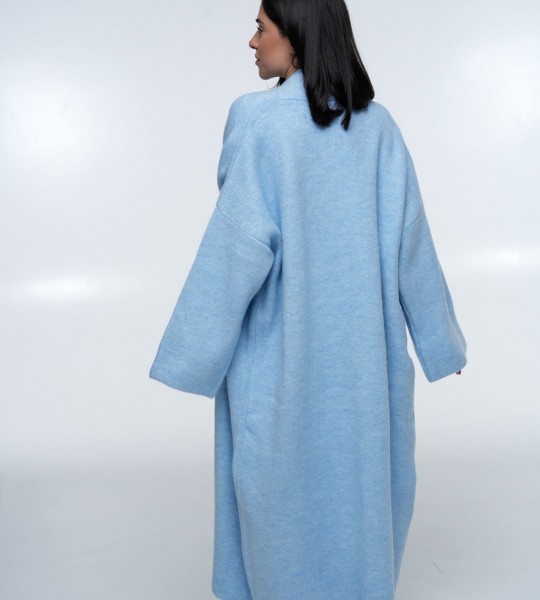 Кардиган Long Warm Knit Blue | Showroom By Nona — зображення 4