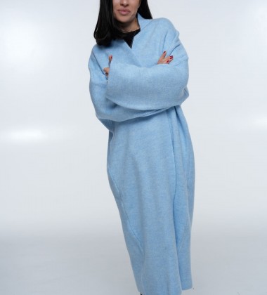 Кардиган Long Warm Knit Blue | Showroom By Nona — зображення 5